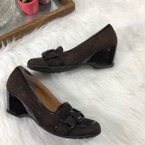 Suede Wedge Loafer by Eurosoft by Sofft